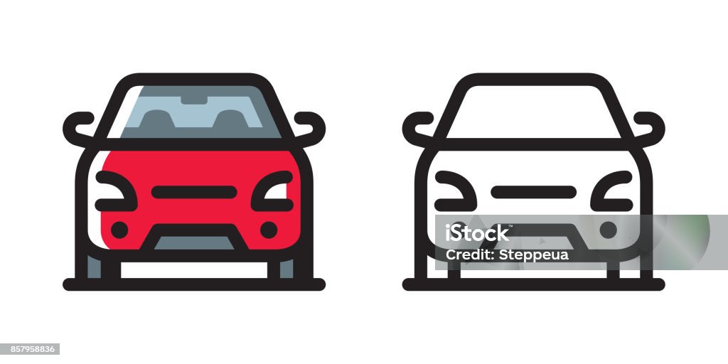 Car icon Vector icon. Line icon consists of a single object. Files included: Vector EPS 10, HD JPEG 6000 x 3000 px Car stock vector