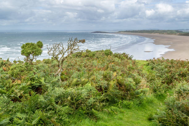 istock Rhossili Bay view, South Wales, UK 857958894
