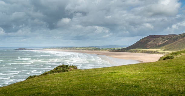 istock Rhossili Bay view, South Wales, UK 857958904