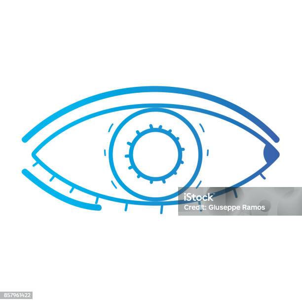 Linea De Vision Ilustración de Línea De Visión Del Ojo Cubierto De Brezos Y Cuidado ...