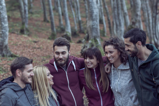 istock Group of friends in the Woods 857972964