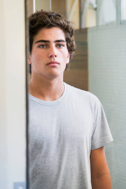 istock Teenage boy at bathroom 857989472