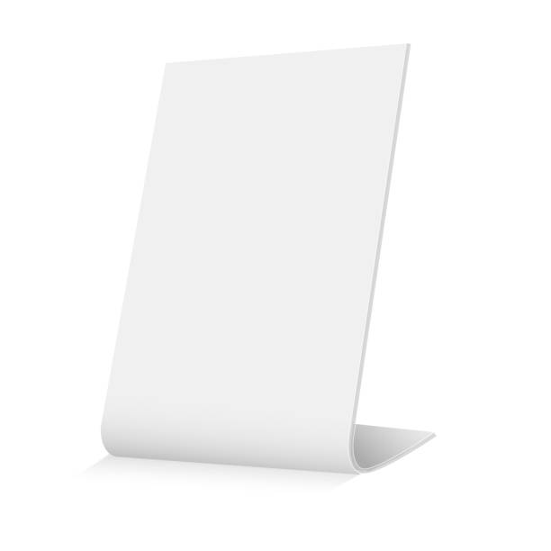 istock 3D Plate Nameplate Or Outdoor Advertising POS POI Stand Banner. Mock Up Template . Vector illustration 857992344