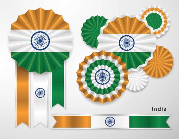 istock Set of India Flag in different shape of ribbons 857992804