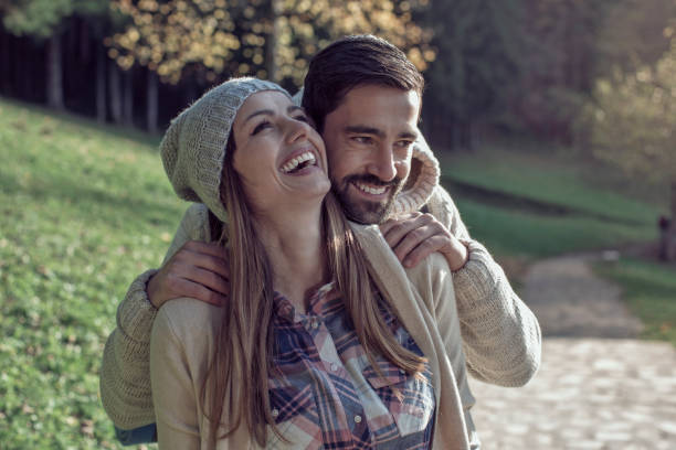 istock Happy smiling Couple in the Nature 857994690