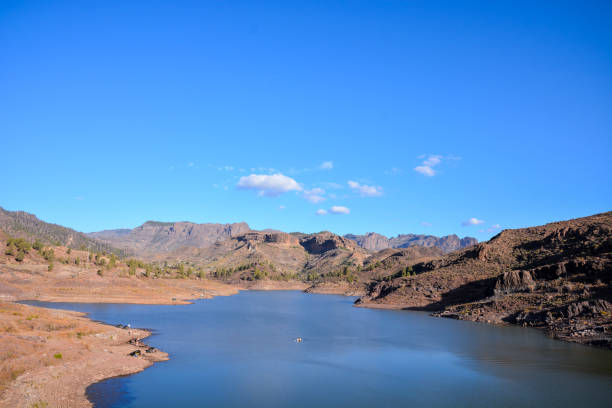 Dark Water Lake in Gran Canaria Canary Islands Spain