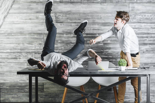 istock Two crazy businessmen celebrating success 857996642