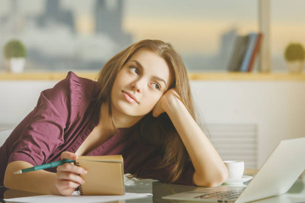 istock European businesswoman working on project 857996884