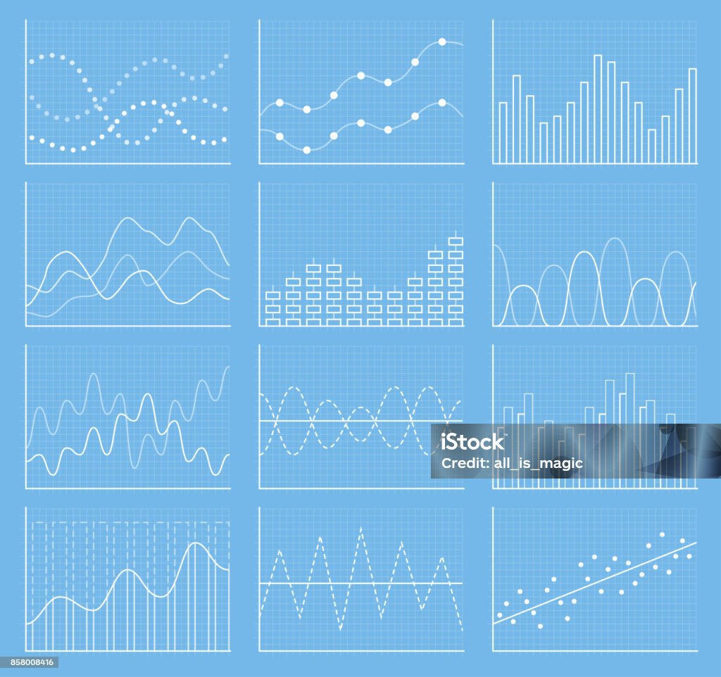 Business Chart Collection Set Of Graphs Data Visualization Stock ...