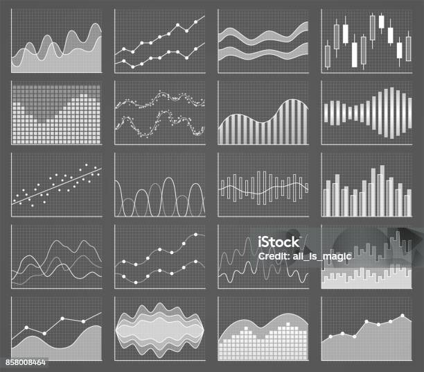 Business Chart Collection Set Of Graphs Data Visualization Stock ...