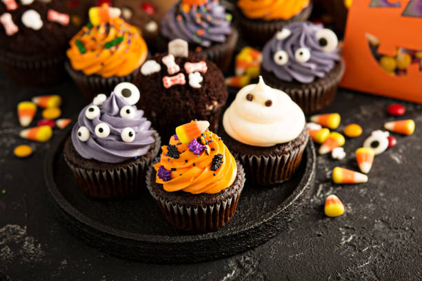 istock Festive Halloween cupcakes and treats 858014970