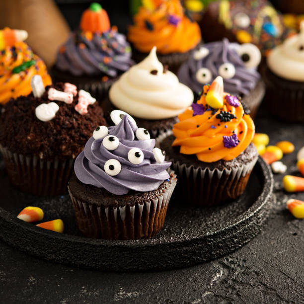 Festive Halloween cupcakes and treats