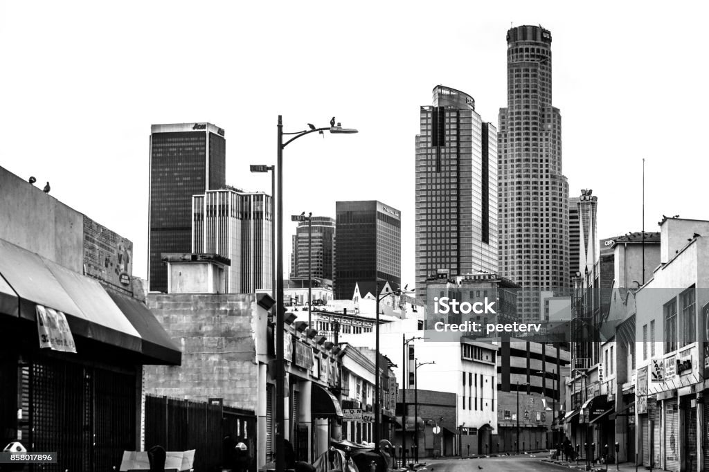 Centro de la ciudad de Los Ángeles - Foto de stock de Los Ángeles libre de derechos