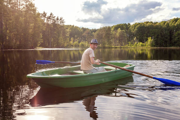 istock A fisherman in a boat 858017946