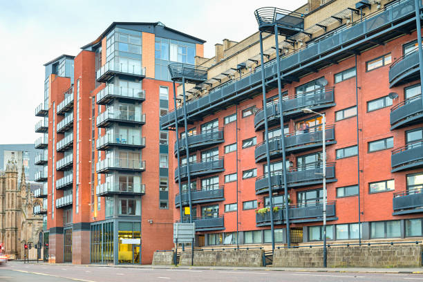 istock Apartments in downtown Glasgow Scotland UK 858021756