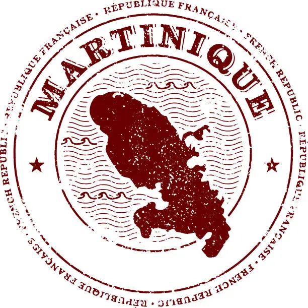 Vector illustration of Martinique Travel Stamp