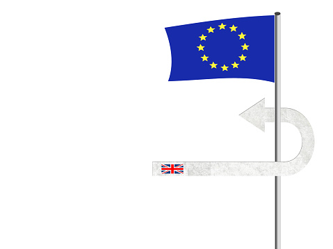 UK doing U-turn around EU flag.