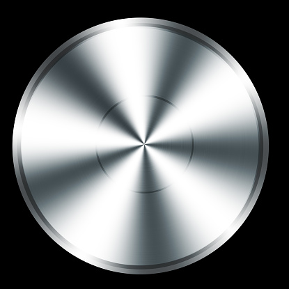 Stainless steel circle button texture