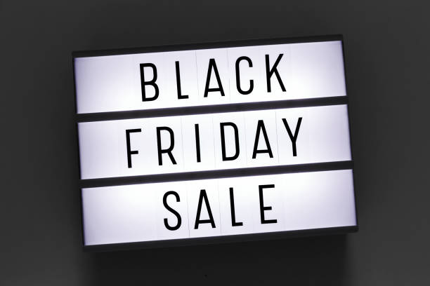 istock Black friday sale word on lightbox 858057280