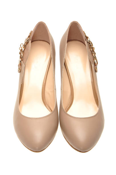 istock Elegant high heel women shoe on the white 858069372