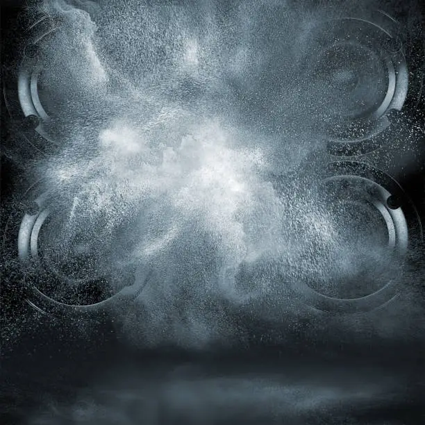 Photo of Powerful speakers with exploded powder particles