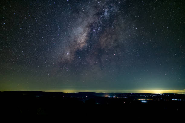 istock milky way galaxy, Long exposure photograph, with grain. 858080306