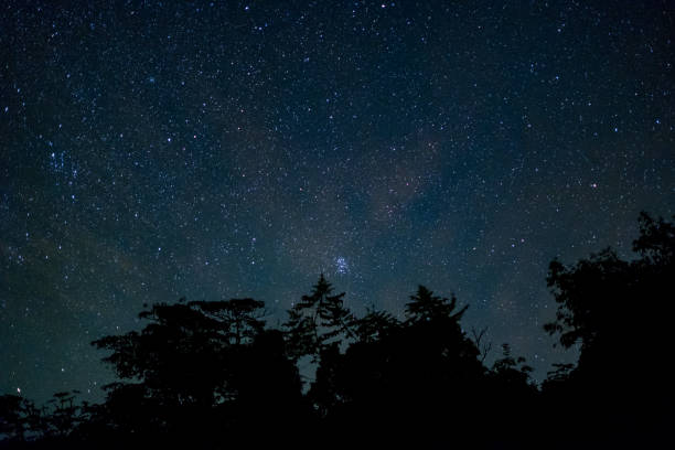 istock milky way galaxy, Long exposure photograph, with grain. 858080404