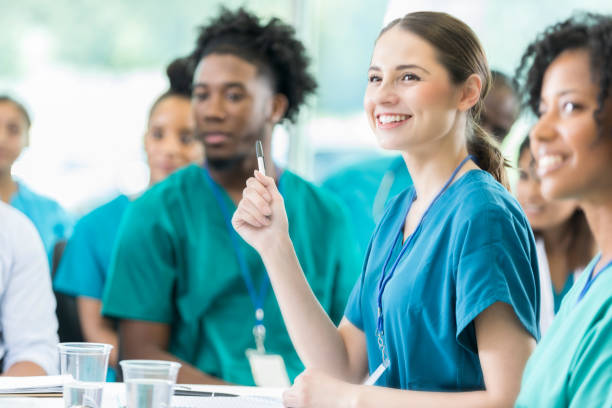 istock Group  of diverse medical professionals attend conference 858087830