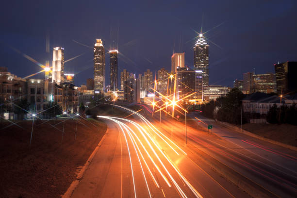 istock Atlanta city night skyline 858103586