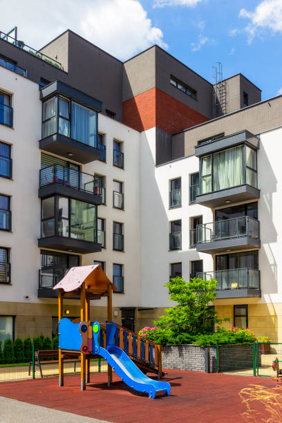 istock New modern housing estate with playground 858104160