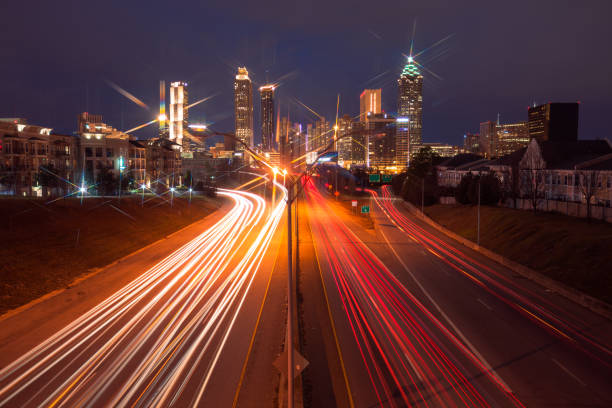 istock Atlanta city night skyline 858127530