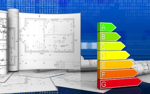 3d illustration of power rating with drawings over digital background