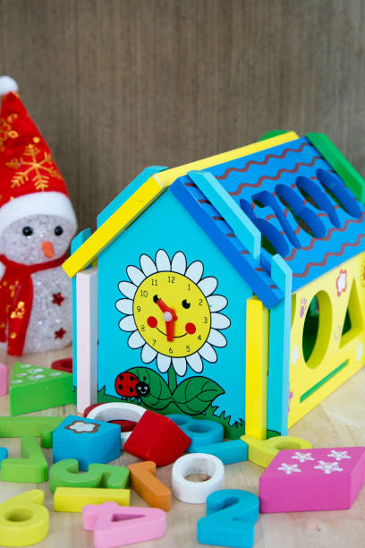 istock Children toy with doll and snowman, 858131532