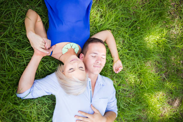 istock Young couple in love on a warm summers day 858135344