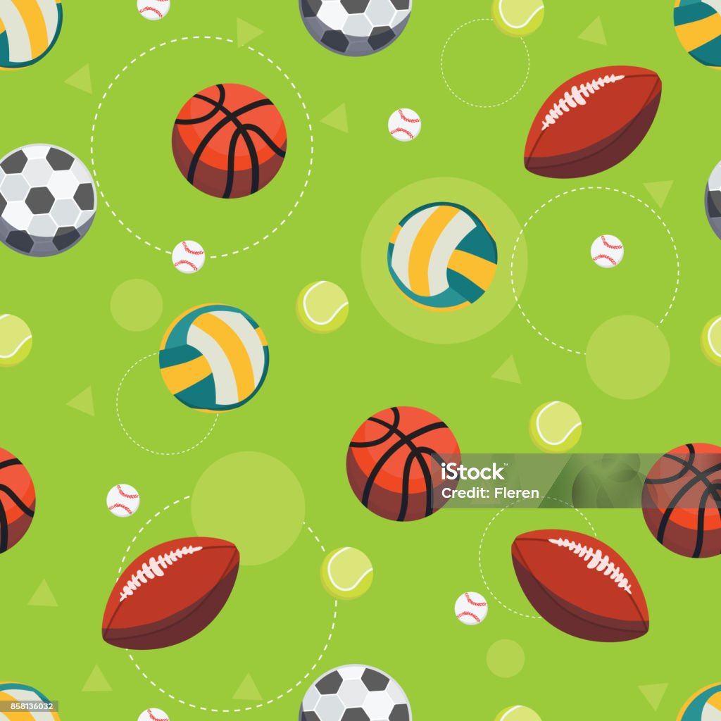 Sport Ball Seamless Pattern Stock Illustration - Download Image Now ...