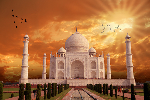Beautiful Taj Mahal Architecture, India, Agra, Uttar Pradesh