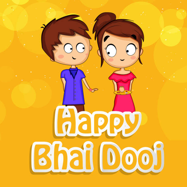 illustration of Hindu Festival Bhai Dooj Background illustration of elements of Hindu Festival Bhai Dooj Background bhai tika stock illustrations