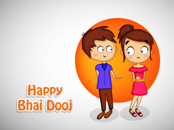 illustration of Hindu Festival Bhai Dooj Background illustration of elements of Hindu Festival Bhai Dooj Background bhai tika stock illustrations