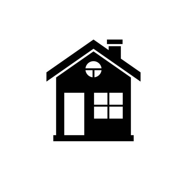 House Icon Black Minimalist Icon Isolated On White Background Stock  Illustration - Download Image Now - iStock