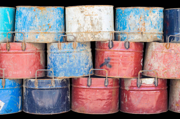 istock many color dirty metal bin isolated on black background 858152966