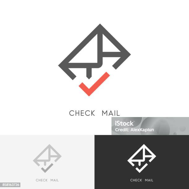 Mail Check Sign Check Mail Symbol Stock Illustration - Download Image Now - Business ...