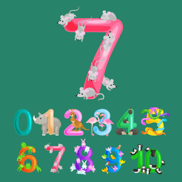 istock ordinal numbers for teaching children counting with the ability to calculate amount animals abc alphabet kindergarten books or elementary school posters collection vector illustration 858168698