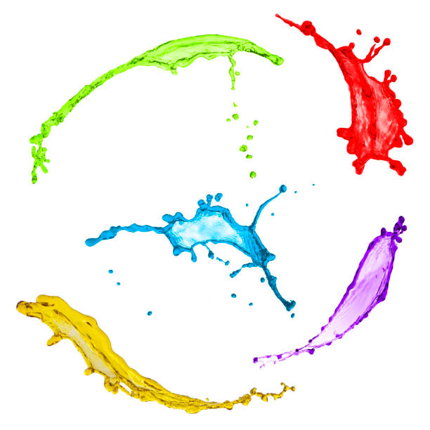 istock collection of isolated beautiful color splashes over white background 858172246