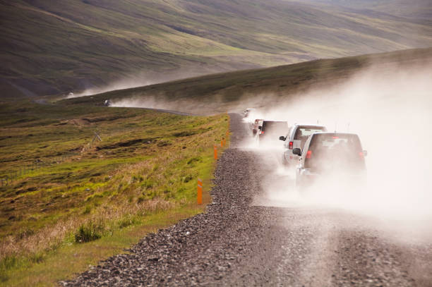 istock Cars on a road in Iceland 858172454