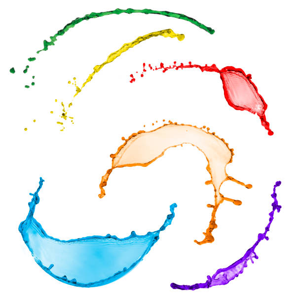 istock flying liquid collection of color splashes over white background 858172490