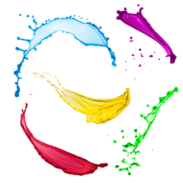 istock isolated beautiful collection of multicolor splashes over white background 858172840
