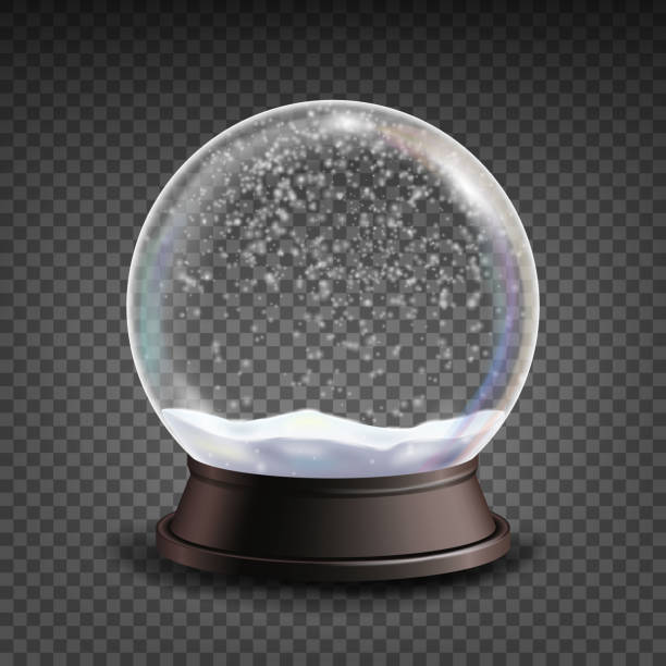 kuvapankkikuvitukset aiheesta snow globe realistinen vector.realisitc 3d snow globe lelu. talven joulun suunnitteluelementti. eristetty läpinäkyvällä taustakuvalla - snowball