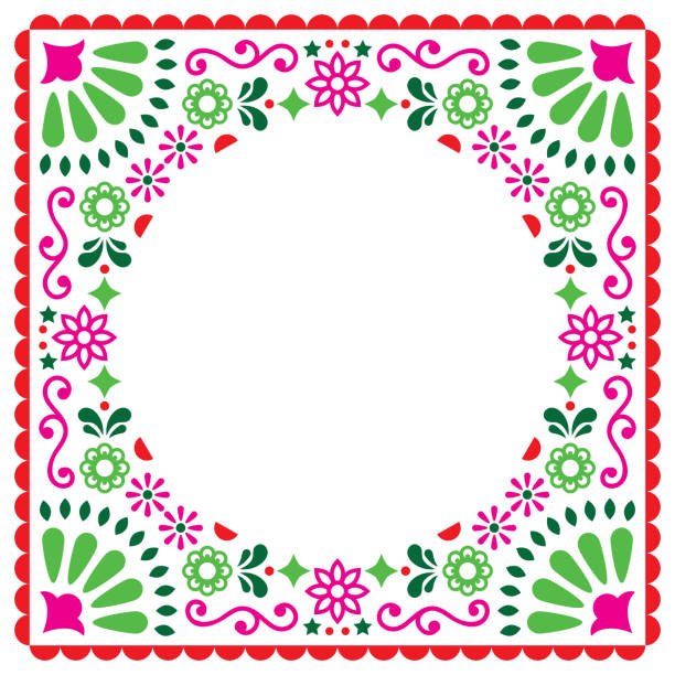 Ilustración de Folk Del Vector Tarjetas De Felicitación Boda Estilo Mexicano O Invitación De La Fiesta Diseño Floral De Rosado Y Verde y más Vectores Libres de Derechos de Etnia Latinoamericana - Ilustración de Folk Del Vector Tarjetas De Felicitación Boda Estilo Mexicano O Invitación De La Fiesta Diseño Floral De Rosado Y Verde y más Vectores Libres de Derechos de Etnia Latinoamericana -