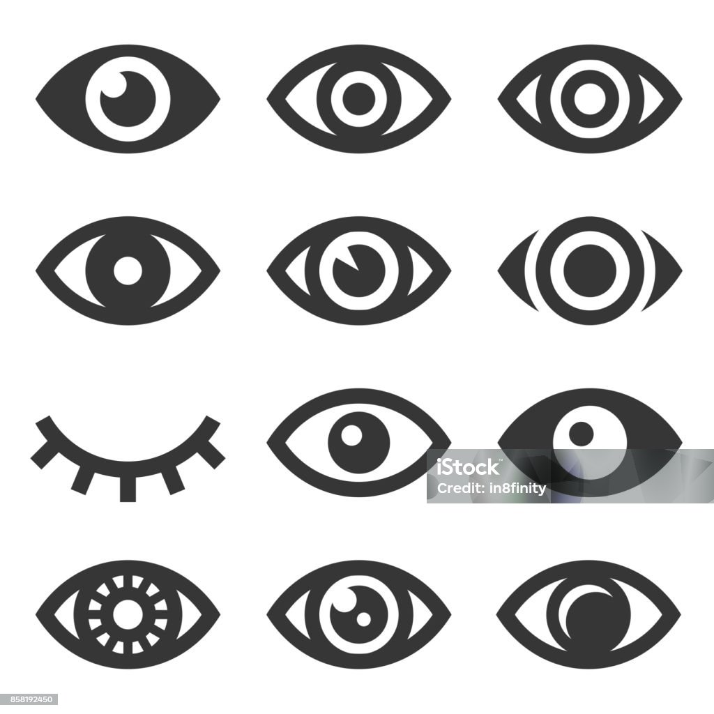 Eyes Icon Set Eyes Icon Set on White Background. Vector Eye stock vector