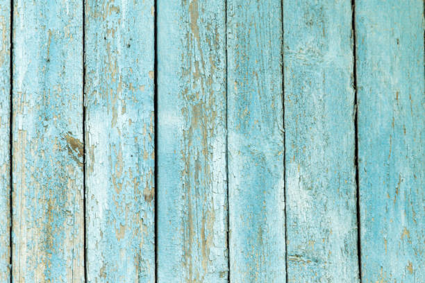 istock wooden background with old blue paint 858195670